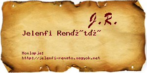 Jelenfi Renátó névjegykártya