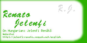 renato jelenfi business card